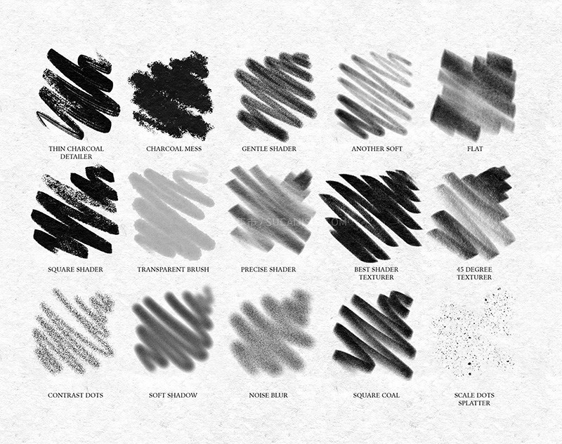 40+Procreate炭笔速写笔刷